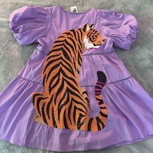 Queen of Sparkles Sequin Tiger Back Dress